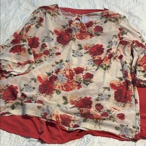 No Boundaries Cream Floral Boxy Blouse